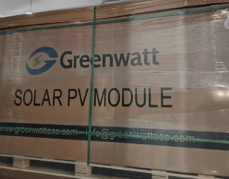 Panel solar bifacial Greenwatt 610W topcon listo para envío